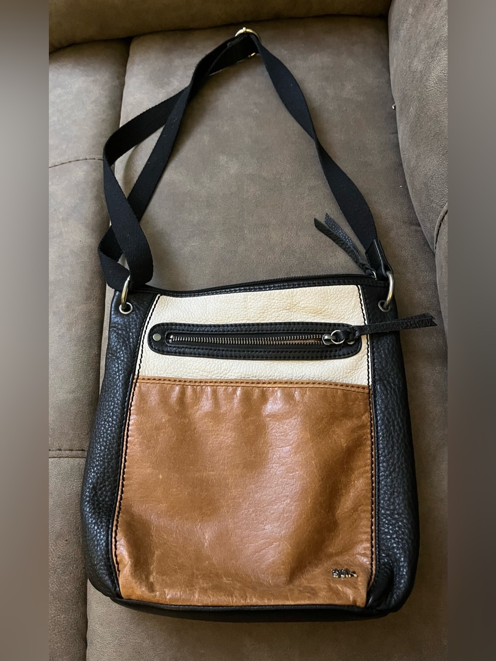 Women’s The Sak Crossbody  Black, Brown & Cream Bag